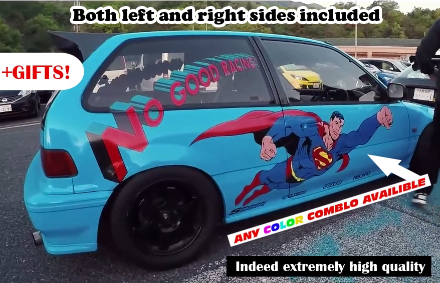 No Good Racing Superman. Full set - Kanjo Custom Racing Decals And Stickers