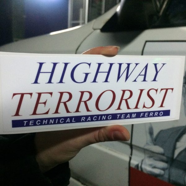 Highway Terrorist 6″ Team Sticker , KANJO Door Plates, Windshield Banners, Car Stickers,  Kanjo Custom Racing Decals And Stickers