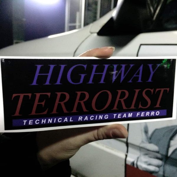 Highway Terrorist 6″ Team Sticker , KANJO Door Plates, Windshield Banners, Car Stickers,  Kanjo Custom Racing Decals And Stickers