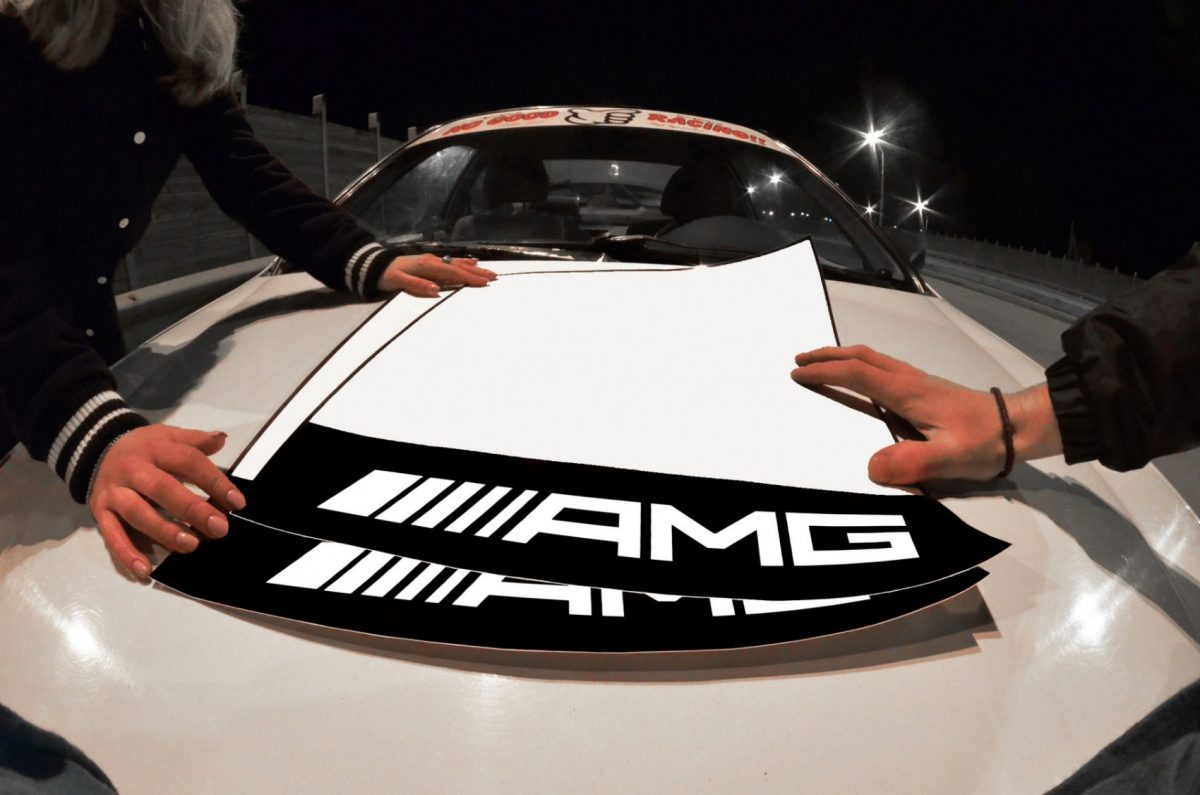 AMG Mercedes-Benz Door Plates , KANJO Door Plates, Windshield Banners, Car Stickers,  Kanjo Custom Racing Decals And Stickers