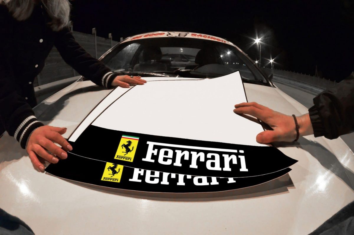 Ferrari Door Plates , KANJO Door Plates, Windshield Banners, Car Stickers,  Kanjo Custom Racing Decals And Stickers