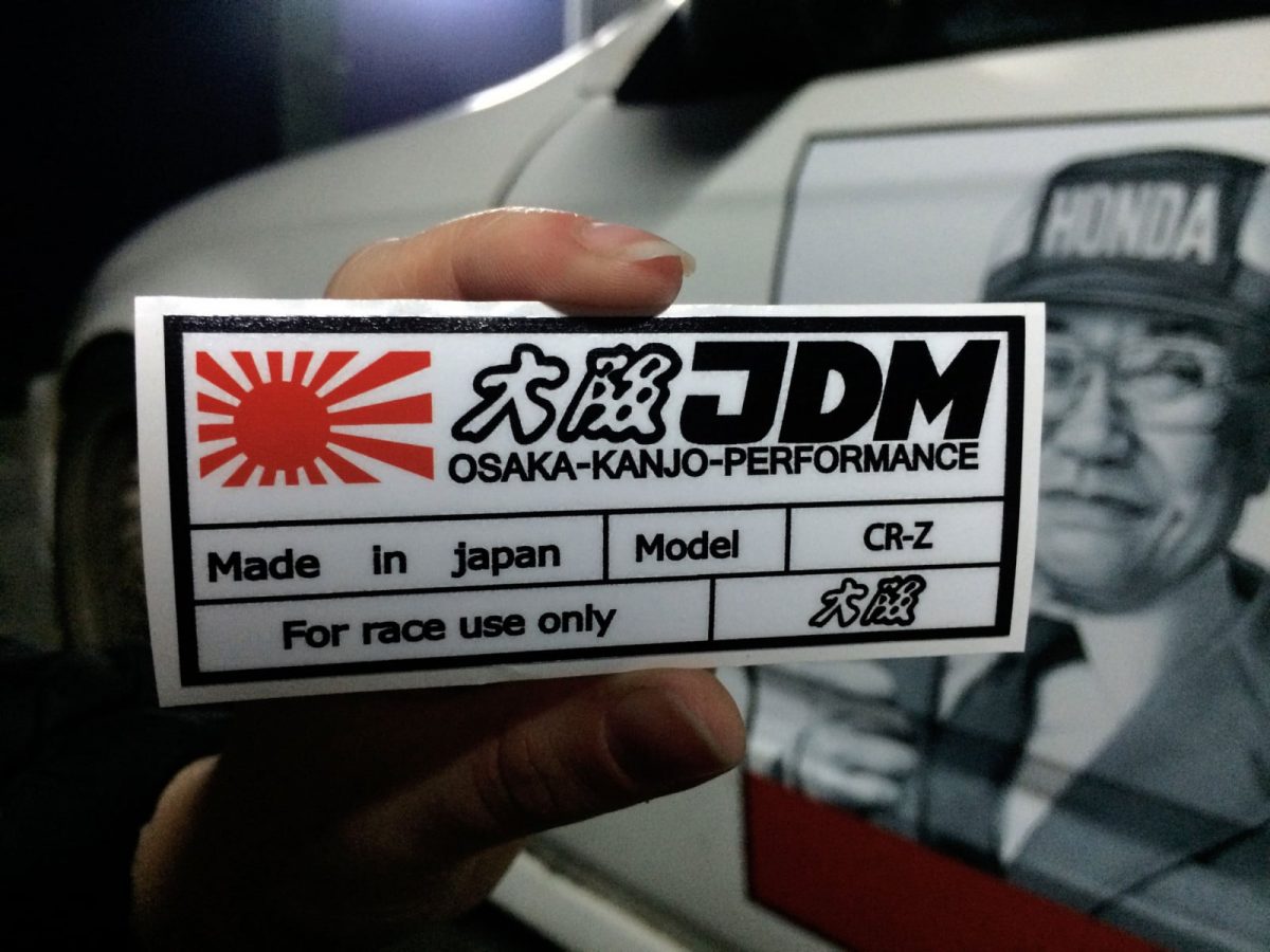 CR-Z for Race use only 5″ Sticker , KANJO Door Plates, Windshield Banners, Car Stickers,  Kanjo Custom Racing Decals And Stickers