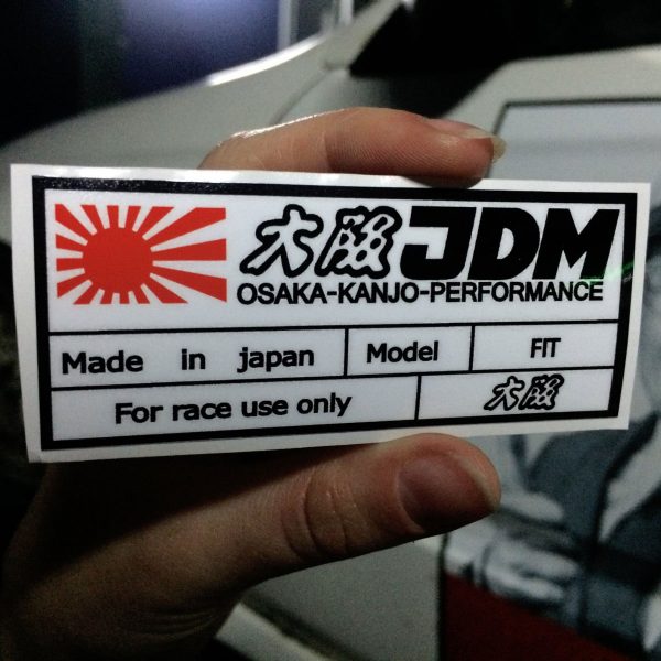 Fit for Race use only 5″ Sticker , KANJO Door Plates, Windshield Banners, Car Stickers,  Kanjo Custom Racing Decals And Stickers