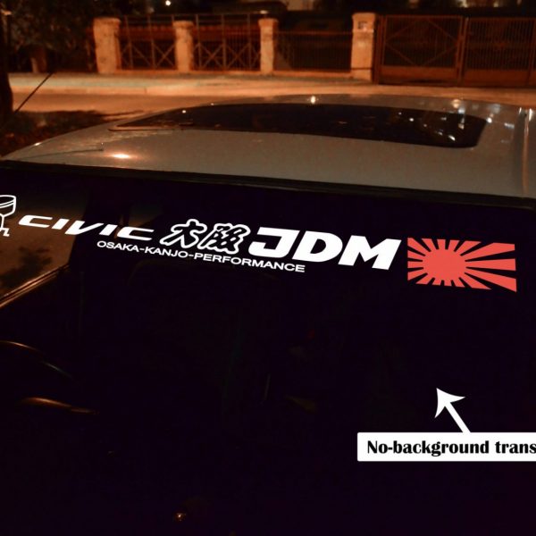 Civic FC FK Osaka JDM no-background Banner , KANJO Door Plates, Windshield Banners, Car Stickers,  Kanjo Custom Racing Decals And Stickers