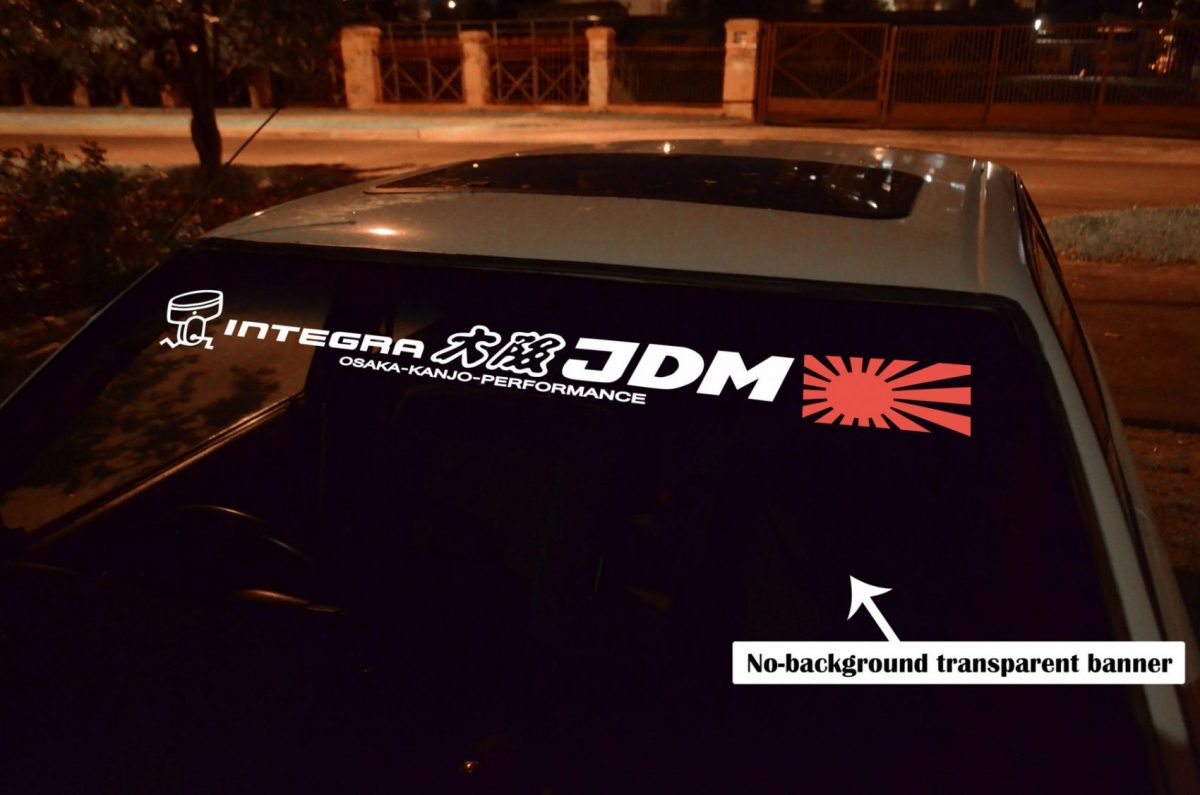 Integra Osaka JDM no-background Banner , KANJO Door Plates, Windshield Banners, Car Stickers,  Kanjo Custom Racing Decals And Stickers