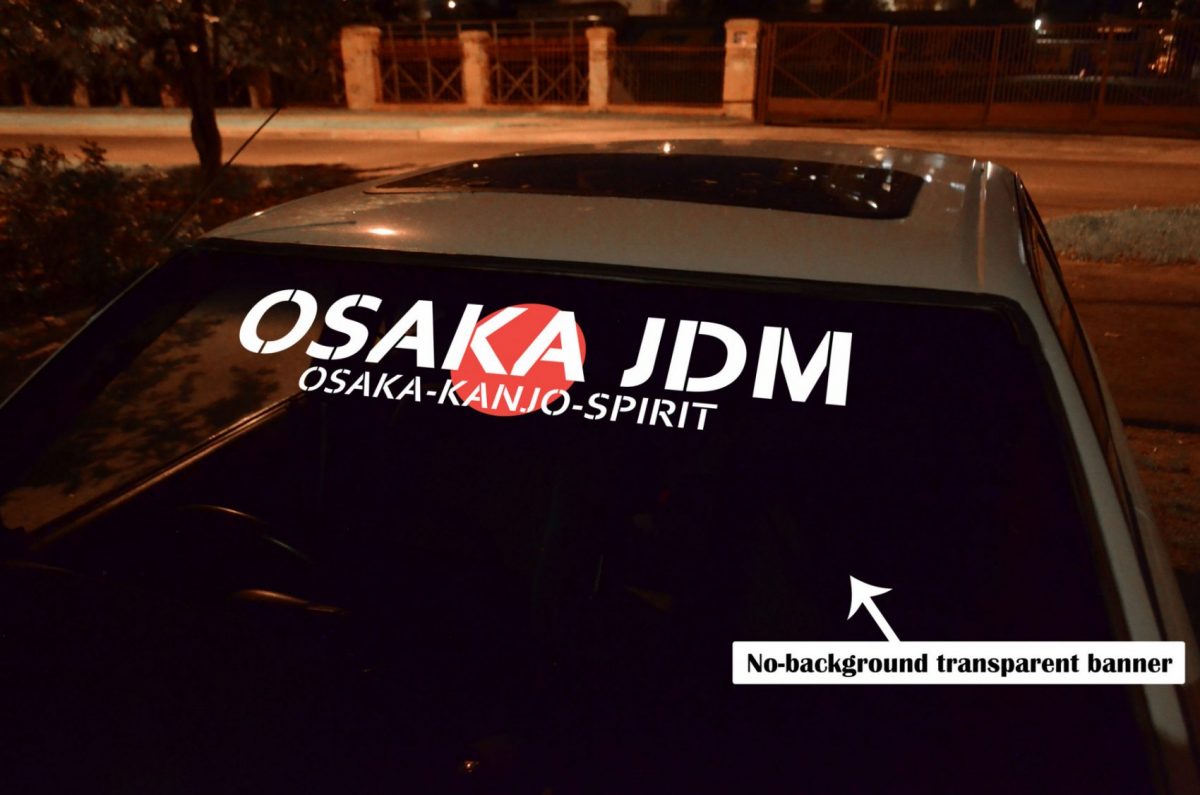 Osaka JDM no-background Banner , KANJO Door Plates, Windshield Banners, Car Stickers,  Kanjo Custom Racing Decals And Stickers