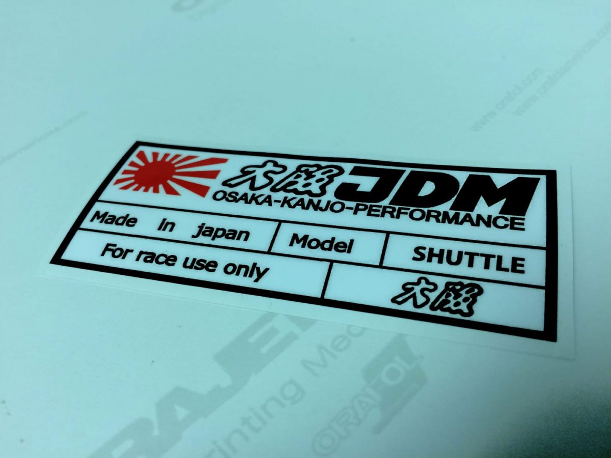 Shuttle for Race use only 5″ Sticker , KANJO Door Plates, Windshield Banners, Car Stickers,  Kanjo Custom Racing Decals And Stickers