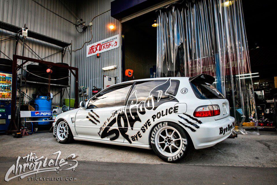 No Good Racing SHARK. Black-white Police-safe Full set , KANJO Door Plates, Windshield Banners, Car Stickers,  Kanjo Custom Racing Decals And Stickers