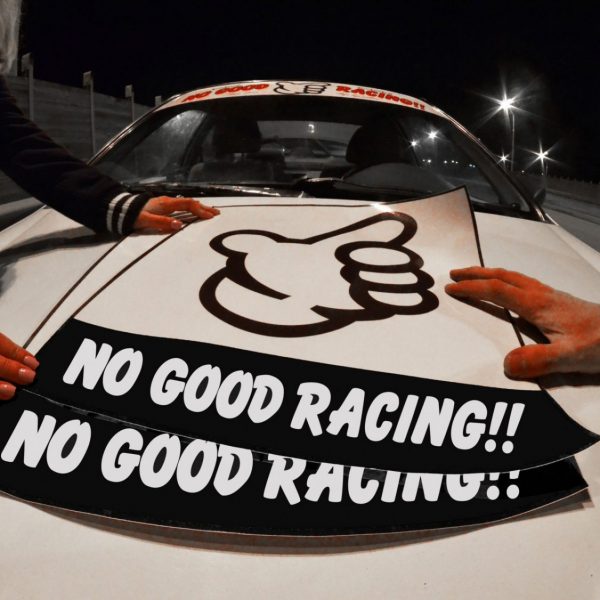 No Good Racing Hand black Plates , KANJO Door Plates, Windshield Banners, Car Stickers,  Kanjo Custom Racing Decals And Stickers