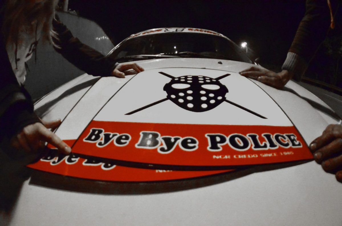 Bye Bye POLICE Loop One Plates , KANJO Door Plates, Windshield Banners, Car Stickers,  Kanjo Custom Racing Decals And Stickers
