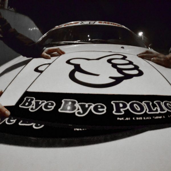 Bye Bye POLICE Blank Door Plates , KANJO Door Plates, Windshield Banners, Car Stickers,  Kanjo Custom Racing Decals And Stickers