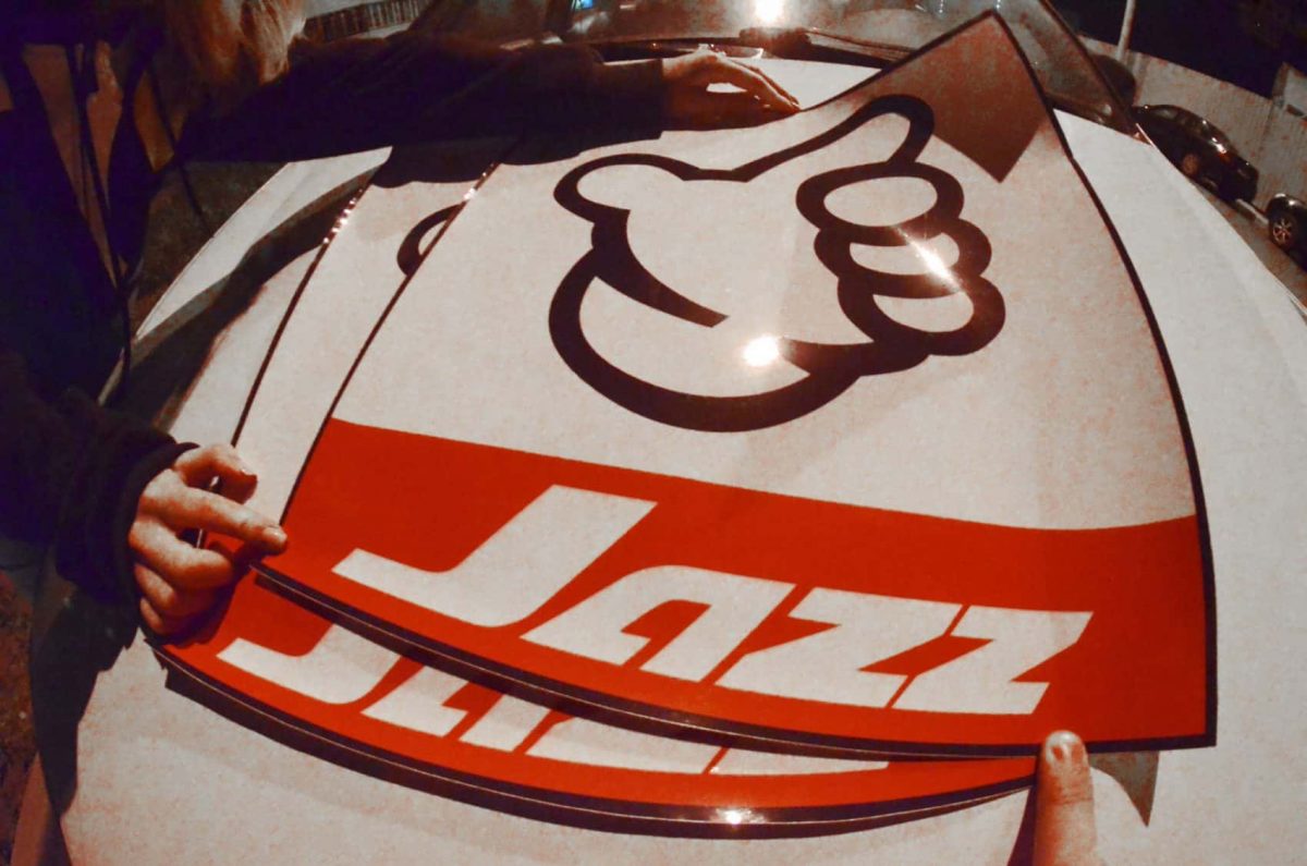 Jazz No Good Racing Plates , KANJO Door Plates, Windshield Banners, Car Stickers,  Kanjo Custom Racing Decals And Stickers