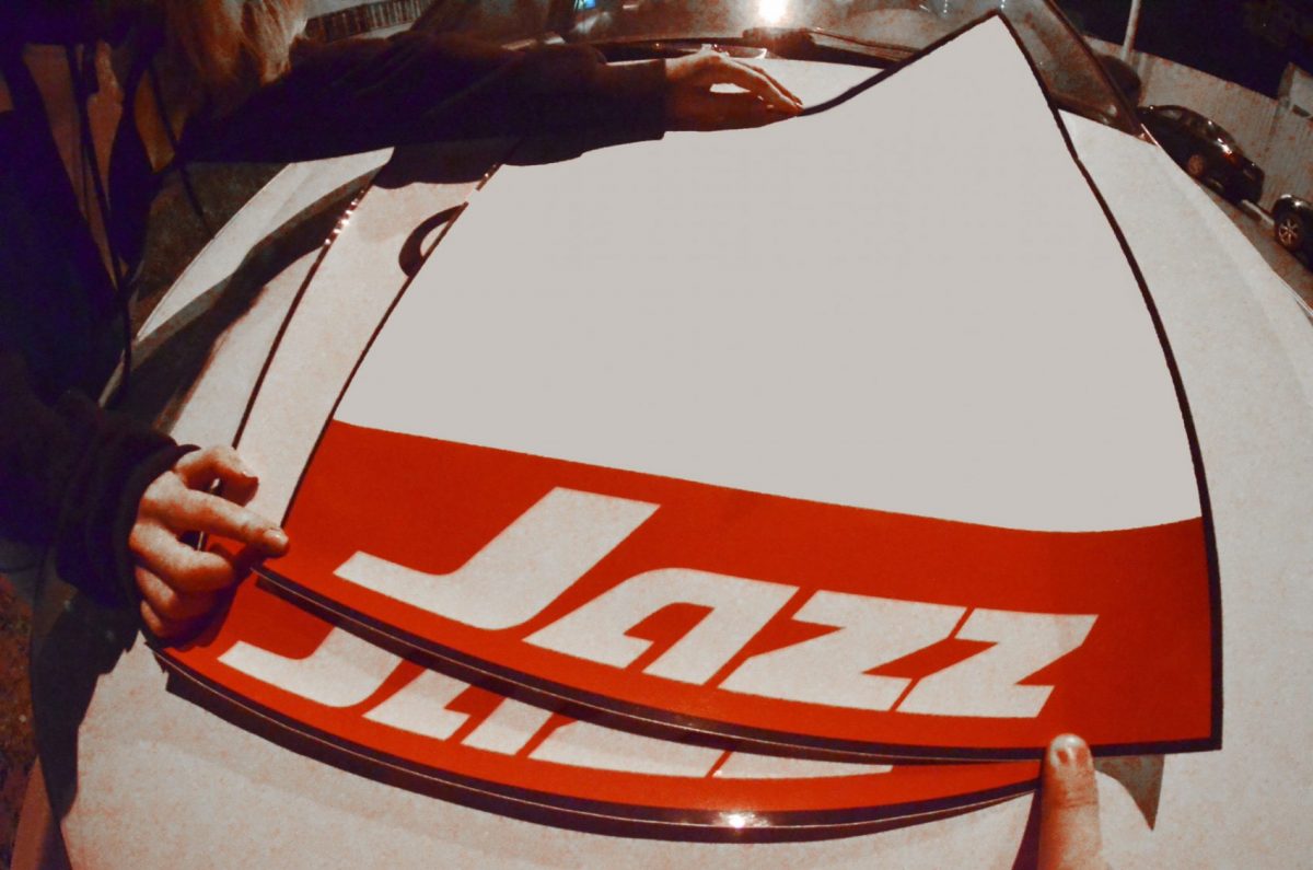 Jazz Blank Door Plates , KANJO Door Plates, Windshield Banners, Car Stickers,  Kanjo Custom Racing Decals And Stickers