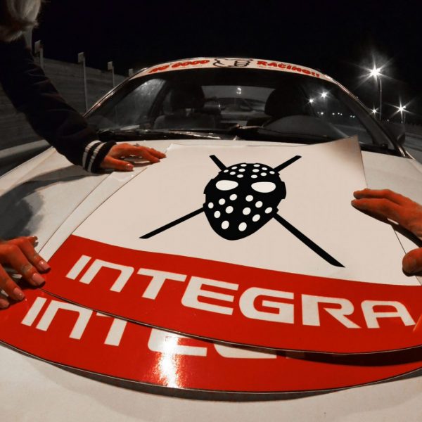 Integra DA No Good Racing Black Plates , KANJO Door Plates, Windshield Banners, Car Stickers,  Kanjo Custom Racing Decals And Stickers