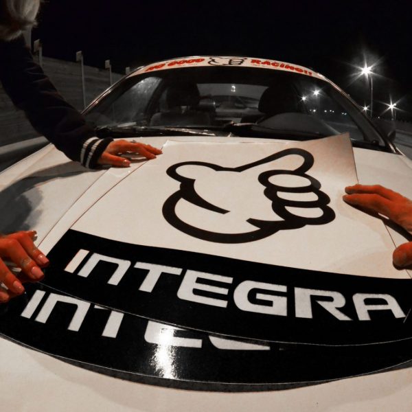 Integra DA No Good Racing Black Plates , KANJO Door Plates, Windshield Banners, Car Stickers,  Kanjo Custom Racing Decals And Stickers