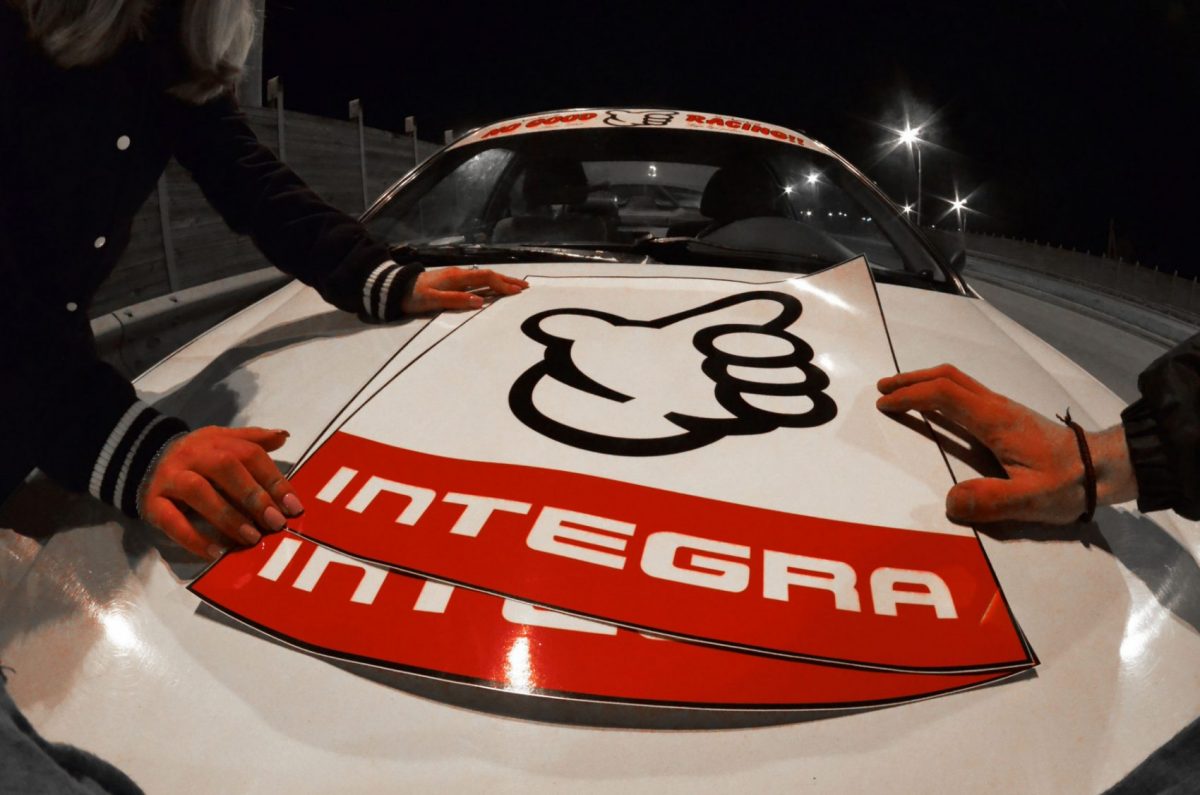 Integra DC No Good Racing Plates , KANJO Door Plates, Windshield Banners, Car Stickers,  Kanjo Custom Racing Decals And Stickers