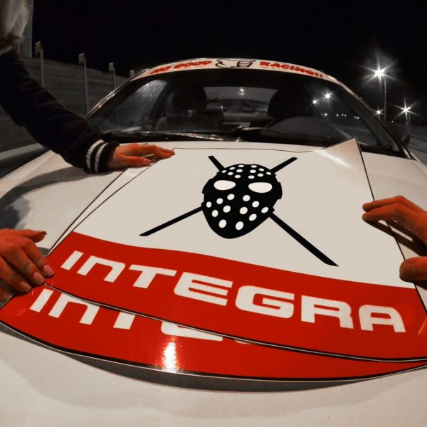 Integra DC No Good Racing Black Plates , KANJO Door Plates, Windshield Banners, Car Stickers,  Kanjo Custom Racing Decals And Stickers