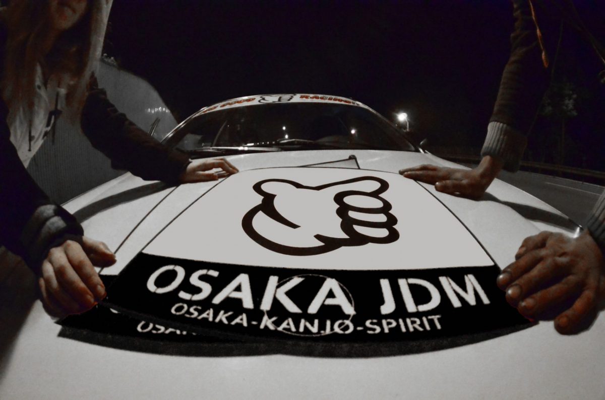 Osaka JDM No Good Hand black Plates , KANJO Door Plates, Windshield Banners, Car Stickers,  Kanjo Custom Racing Decals And Stickers