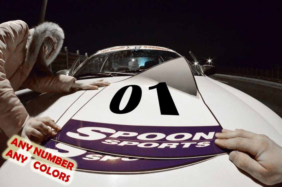 Spoon Sports Number Plates , KANJO Door Plates, Windshield Banners, Car Stickers,  Kanjo Custom Racing Decals And Stickers