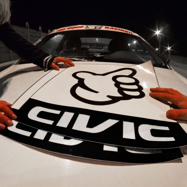 Civic EP EM ES Door Number Plates , KANJO Door Plates, Windshield Banners, Car Stickers,  Kanjo Custom Racing Decals And Stickers