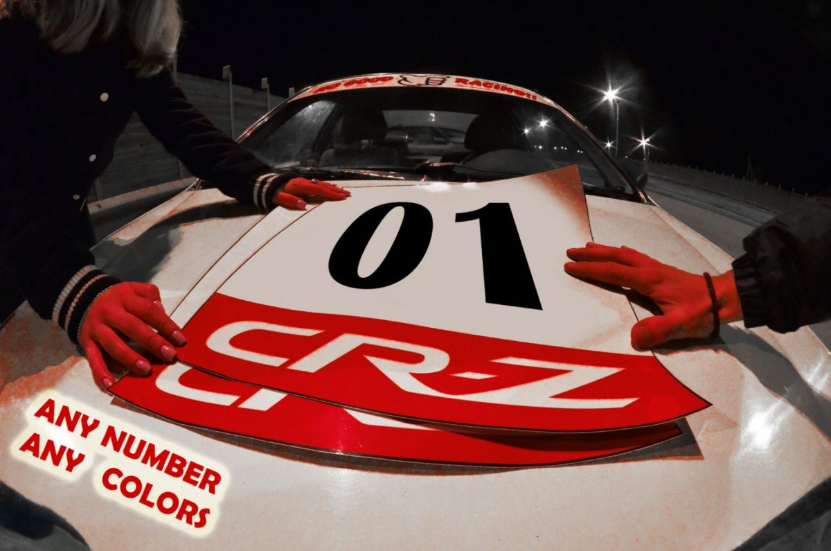 CR-Z Door Number Plates , KANJO Door Plates, Windshield Banners, Car Stickers,  Kanjo Custom Racing Decals And Stickers
