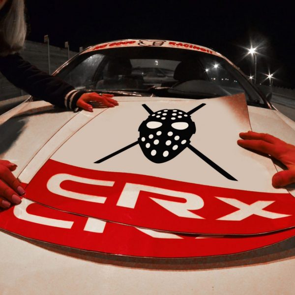 CRX No Good Racing Black Plates , KANJO Door Plates, Windshield Banners, Car Stickers,  Kanjo Custom Racing Decals And Stickers