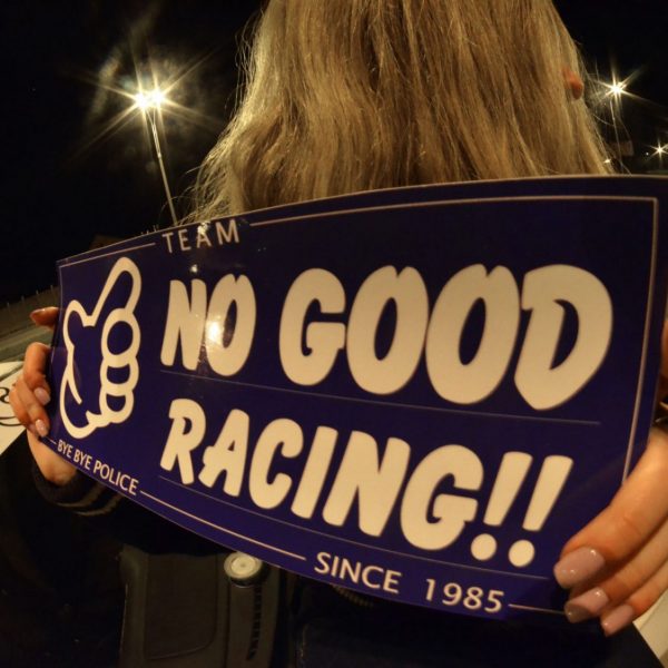 No Good Racing 16″ blue-white Team Sticker , KANJO Door Plates, Windshield Banners, Car Stickers,  Kanjo Custom Racing Decals And Stickers