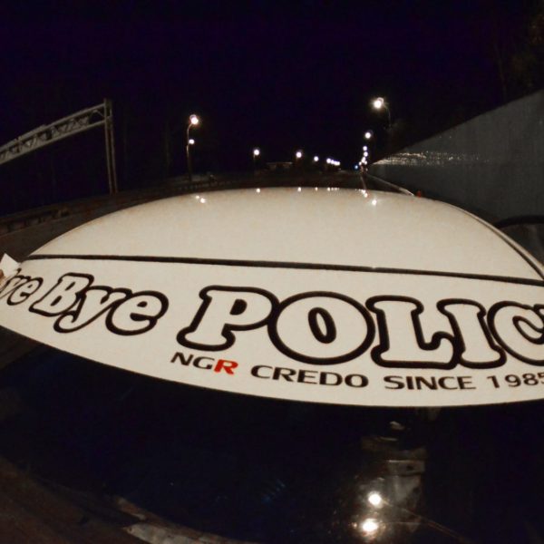 Bye Bye POLICE NGR Windshield Banner , KANJO Door Plates, Windshield Banners, Car Stickers,  Kanjo Custom Racing Decals And Stickers