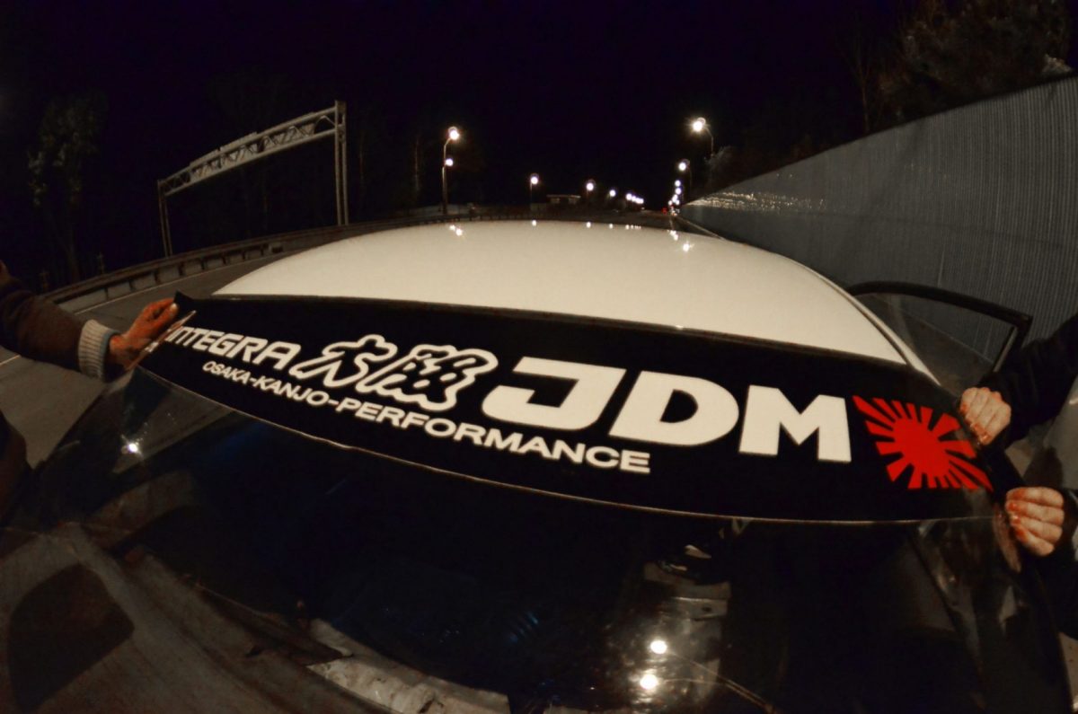 Integra DA Osaka JDM Windshield Banner , KANJO Door Plates, Windshield Banners, Car Stickers,  Kanjo Custom Racing Decals And Stickers