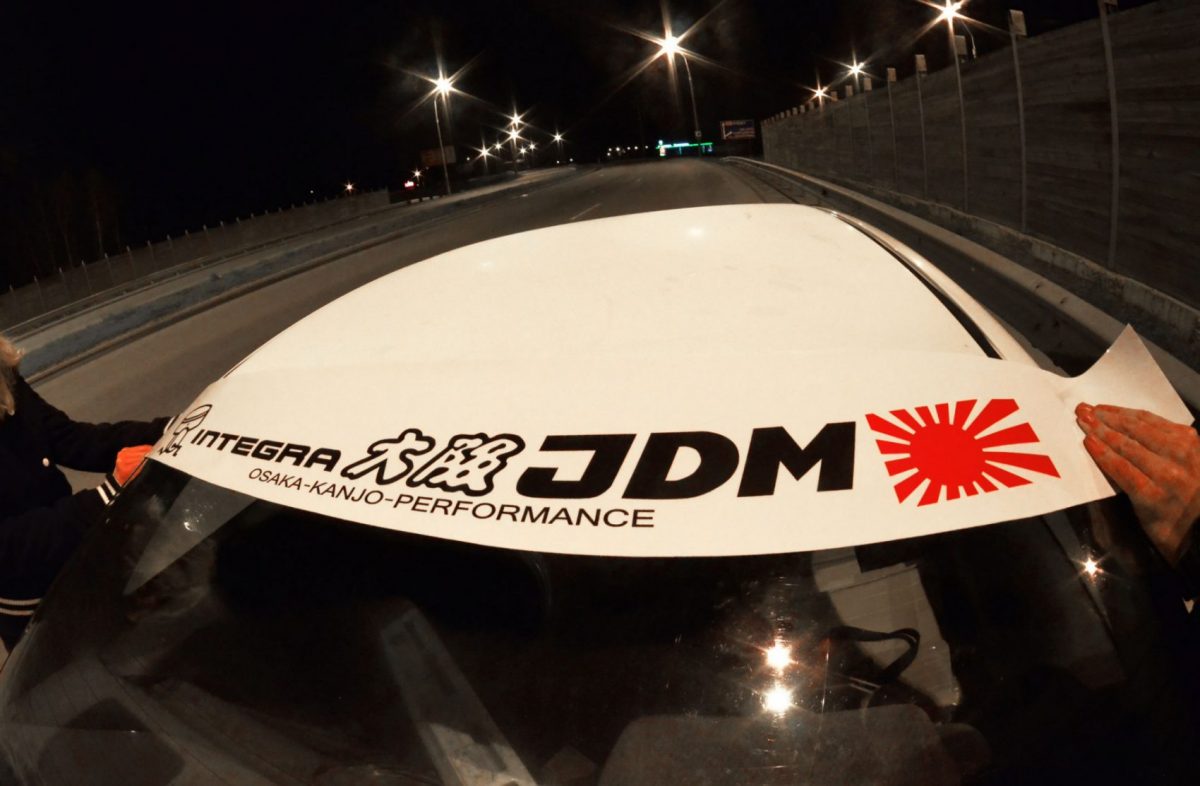 Integra DС Osaka JDM Windshield Banner , KANJO Door Plates, Windshield Banners, Car Stickers,  Kanjo Custom Racing Decals And Stickers