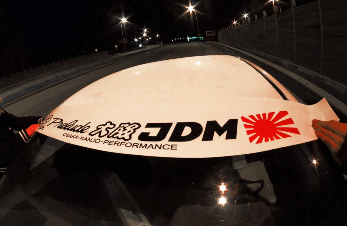 Prelude Osaka JDM Windshield Banner , KANJO Door Plates, Windshield Banners, Car Stickers,  Kanjo Custom Racing Decals And Stickers