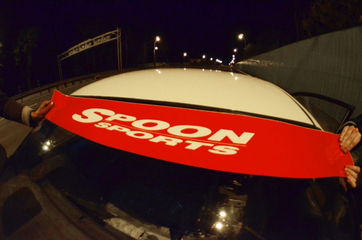 Spoon Sports Windshield Banner , KANJO Door Plates, Windshield Banners, Car Stickers,  Kanjo Custom Racing Decals And Stickers