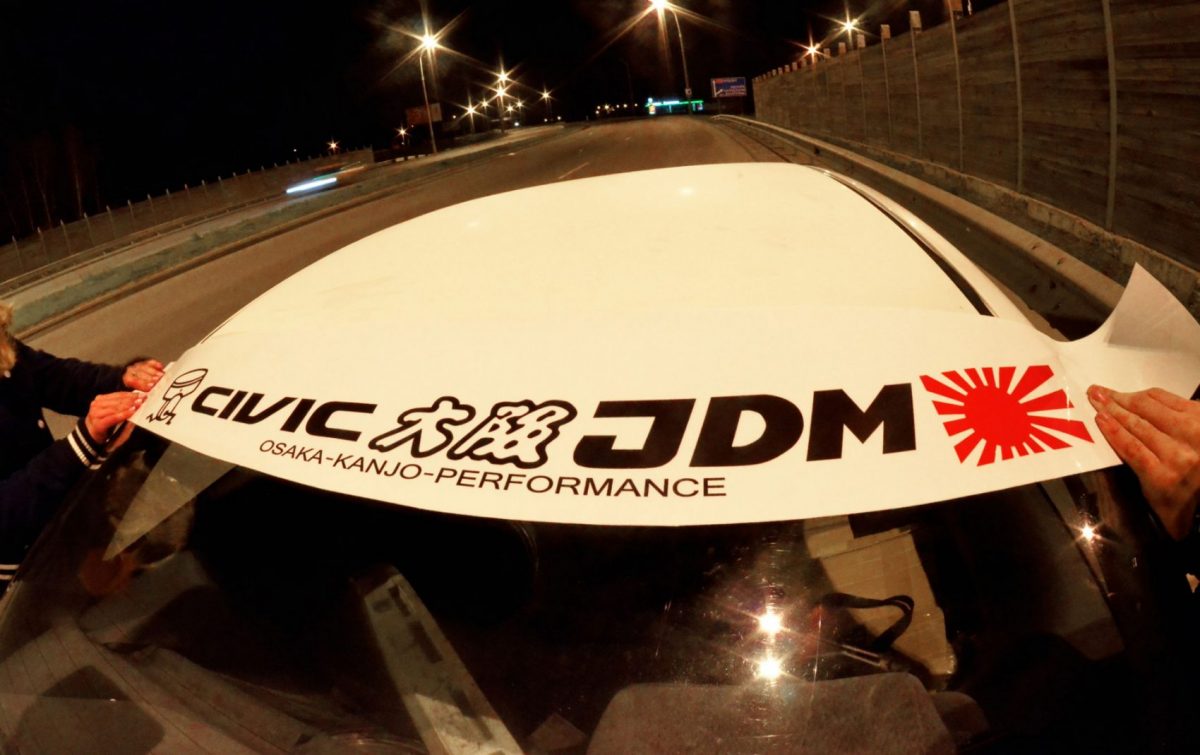 Civic EP EM ES Osaka JDM Windshield Banner , KANJO Door Plates, Windshield Banners, Car Stickers,  Kanjo Custom Racing Decals And Stickers
