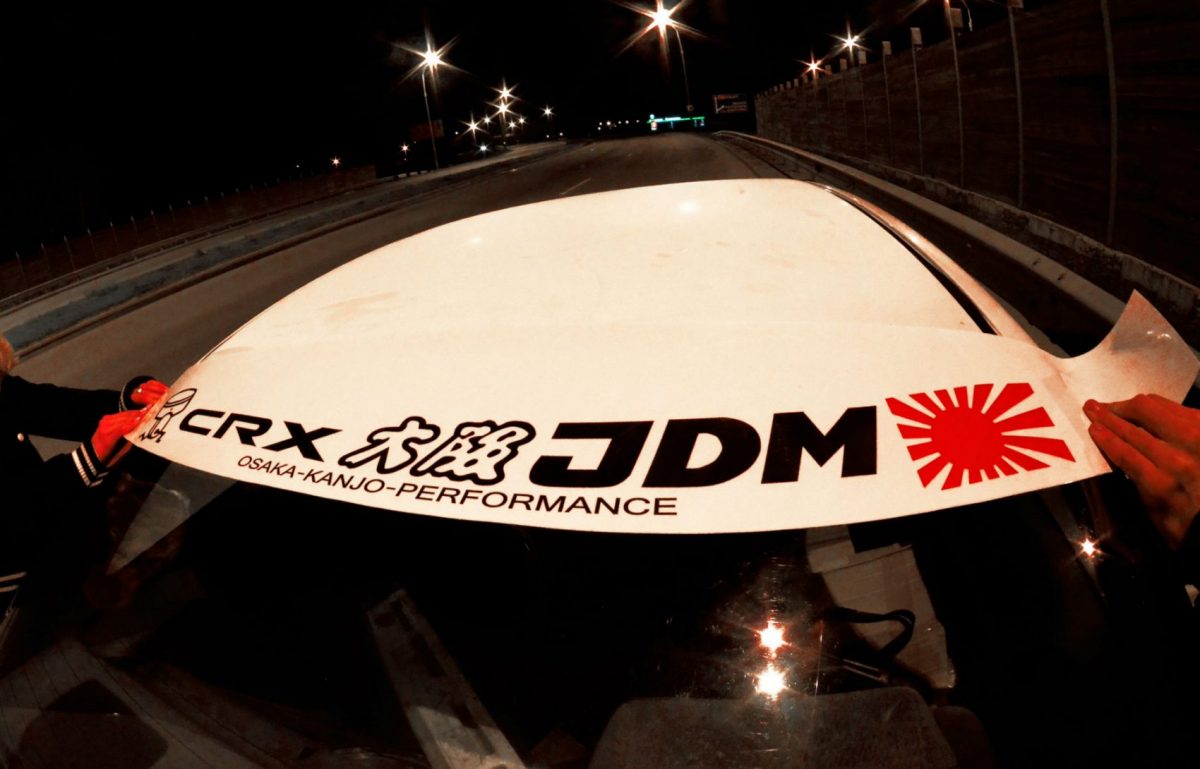 CRX Osaka JDM Windshield Banner , KANJO Door Plates, Windshield Banners, Car Stickers,  Kanjo Custom Racing Decals And Stickers